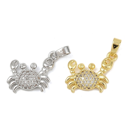 Латунные микро проложить кубического циркония подвески, без кадмия и без свинца, крабовые прелести
