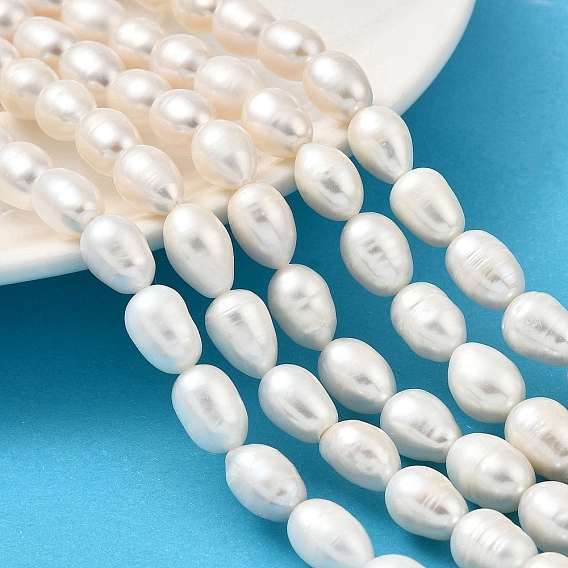 Нити из натурального культивированного пресноводного жемчуга, рис