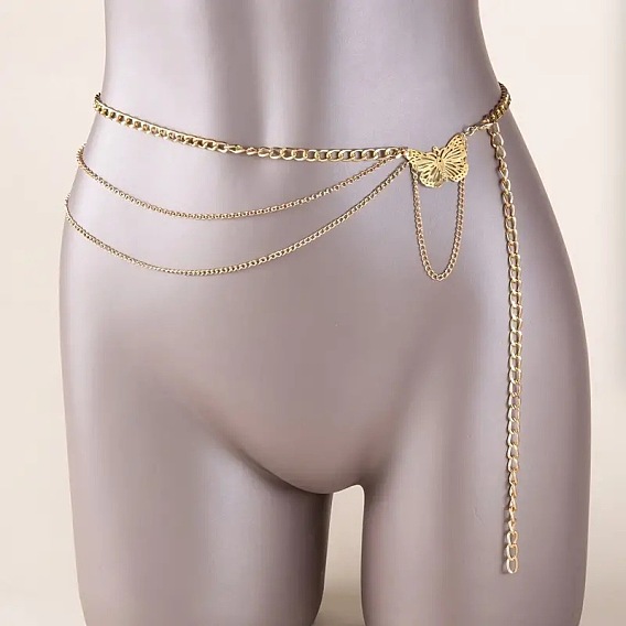 Сплав бабочка кисточка витые поясные цепи для женщин