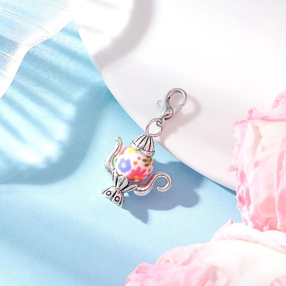 Акриловые подвесные украшения, Сплав с застежками, чайник