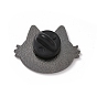 Cartoon Cat Shape Alloy Enamel Pin Brooch, for Backpack Clothes