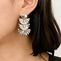 Alloy Stud Dangle Earrings for Women, Fan