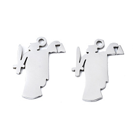 Ion Plating(IP) 201 Stainless Steel Pendants, Laser Cut, Guard