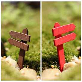 Miniature Wood Fingerposts, for Micro Landscape, Dollhouse Garden Decor