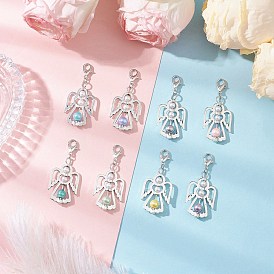 Стеклянные жемчужные бусины подвески украшения, с карабин-лобстерами , ангел