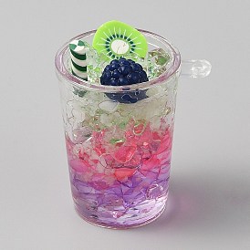 Прозрачные акриловые подвески, светится в темноте, фруктовый напиток