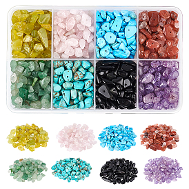 160g 8 Farben natürliche und synthetische Edelsteinperlen, Chip