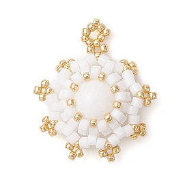 Натуральный драгоценный камень в подвесках из стеклянных бусин., солнечные чары