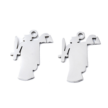 Ion Plating(IP) 201 Stainless Steel Pendants, Laser Cut, Guard