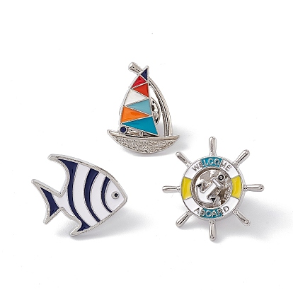 Emaille-Pin mit nautischem Thema, Legierungsbrosche für Rucksackkleidung