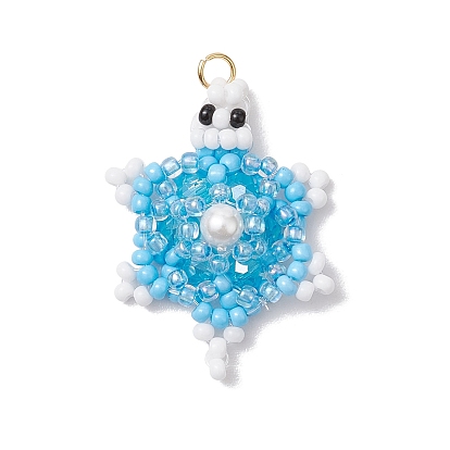 Стеклянные подвески из бисера, с целью перехода в кольце, очарование морской черепахи