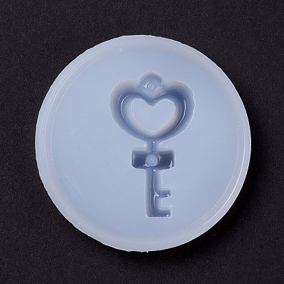 Heart Key DIY Food Grade Silicone Molds, Resin Casting Molds, For UV Resin, Epoxy Resin Jewelry Making