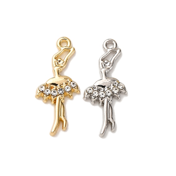 Сплава с стразами подвески, танцор