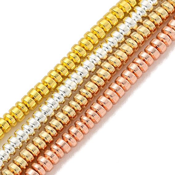 Electroplated Synthetic Non-Magnetic Hematite Beads Strands, Disc, Heishi Beads