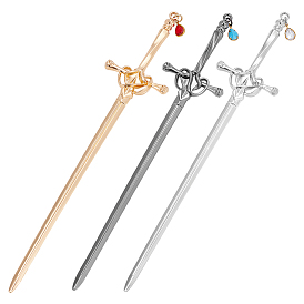 3шт. закладка из сплава меча, со стеклом