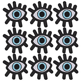 9 шт. компьютеризированная вышивка тканевых лоскутков, наклеить патч, аксессуары для костюма, аппликация, злые глаза