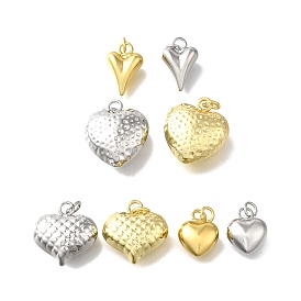 Латунные подвески, сердце прелести, с прыжковых колец, без кадмия и без свинца, долговечный, стойки покрытие