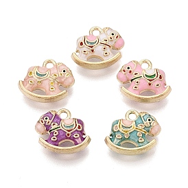 Подвески из эмали и сплава, лошадка прелести, золотой свет