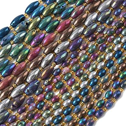 Гальванические природные друзы геод, рис, с бисером