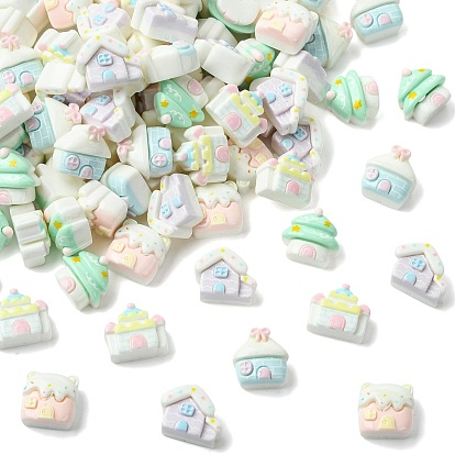 Миниатюрные непрозрачные смоляные кабошоны, дом