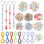 Наборы для поиска ювелирных изделий своими руками, в том числе железные кольца для ключей, Акриловые бусины, вощеный шнур полиэстера