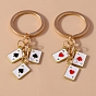 Alloy and Enamel Keychains, Heart Poker