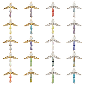 Сплав стекла подвески, с петлей из медной проволоки, ангел