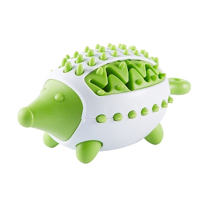 China Factory TPR Rubber Dog IQ Treat Hedgehog Shape Interactive