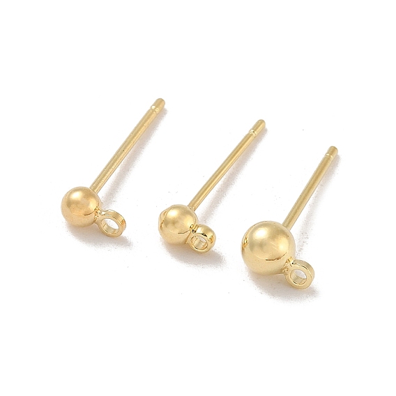 Латунные гвоздики серьги фурнитура, без кадмия, без никеля и без свинца, с обручем