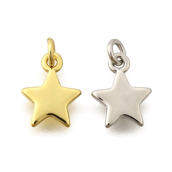Латунные подвески, звезды прелести, стойки покрытие, прочное покрытие, без кадмия и без свинца, с целью перехода в кольце