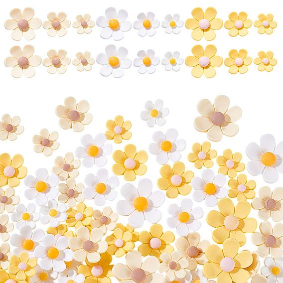 Кабошоны цветка из непрозрачной смолы