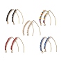 304 Stainless Steel Dangle Earrings, Ear Wire, with Opaque Glass Seed Beads, Golden