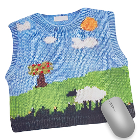 Резиновый и тканевый коврик для мыши, выкройка свитера