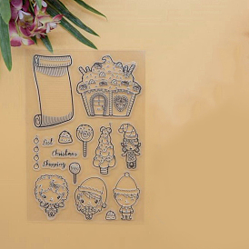 Dessert Theme Clear Plastic Stamps, for DIY Scrapbooking, Photo Album Decorative, Cards Making