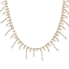 2 ярды литые цепи, горный хрусталь чашка цепи, аксессуары для костюма, с карточной бумагой, с имитацией жемчуга, с держателем-органайзером для хранения катушек с бумажной лентой из картона