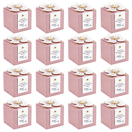 40 Bags Flower Paper Candy Gift Boxes, Square