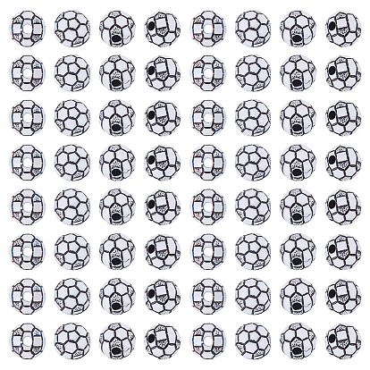 150 шт. Акриловые бусины в стиле ремесел, футбол