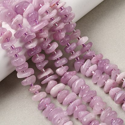 Природные кунцит бисер нитей, самородки, с бисером, класс А