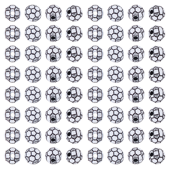 150 шт. Акриловые бусины в стиле ремесел, футбол