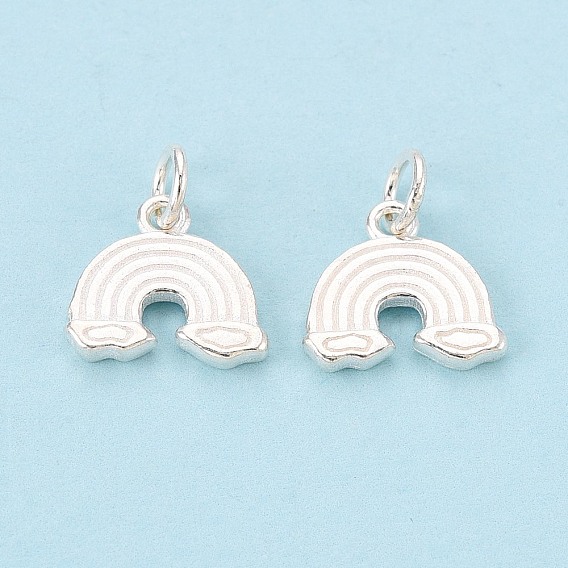 925 радужные подвески из стерлингового серебра, с кольцами для прыжков и кольцами для прыжков