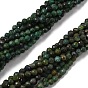 Naturelles africaines perles de jade brins, facette, ronde
