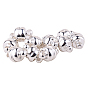 Oval Brass Magnetic Clasps with Loops, 11x7mm, Hole: 1.5mm