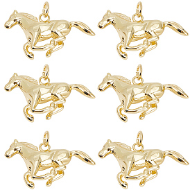 10 латунные подвески шт., лошади прелести, с прыжковых колец