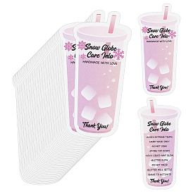 60шт. бумажных стаканчиков для льда с инструкциями по уходу