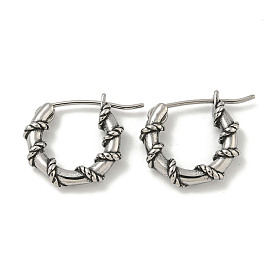 316 Surgical Stainless Steel Hoop Earrings for Women and Men, Gothic earrings, Ring