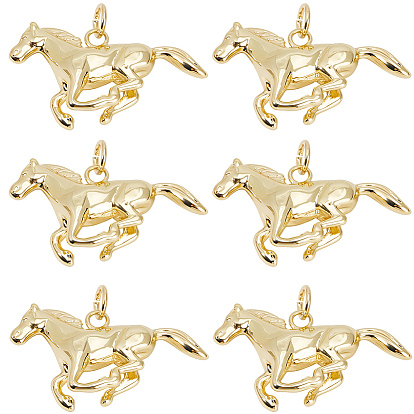 10 латунные подвески шт., лошади прелести, с прыжковых колец