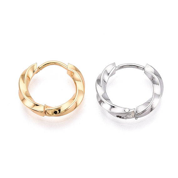 Серьги из 304 нержавеющей стали, твист кольцо