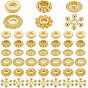 300Pcs 6 Styles Alloy Spacer Beads, Disc & Donut & Bicone, Mixed Shapes