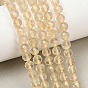 Natural Lemon Quartz(Heated) Beads Strands, Round, Faceted