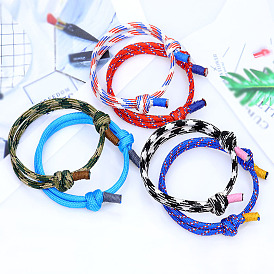 Bracelet ancre nautique réglable pour homme à la mode - bracelet de marin tressé artisanal
